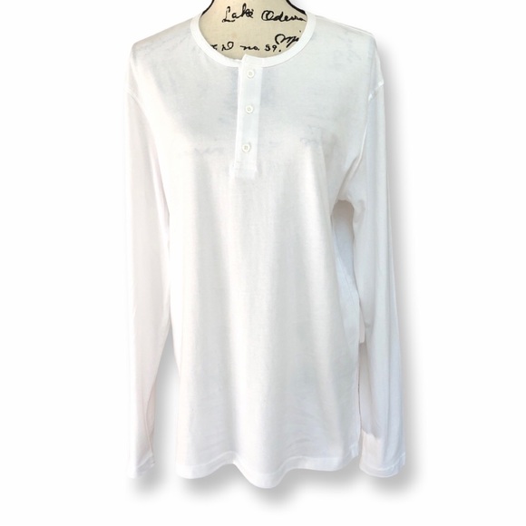Fulcrum Tops - ⚡️2 for $15 Fulcrum USA Made White Cotton Long Sleeve Top Size L